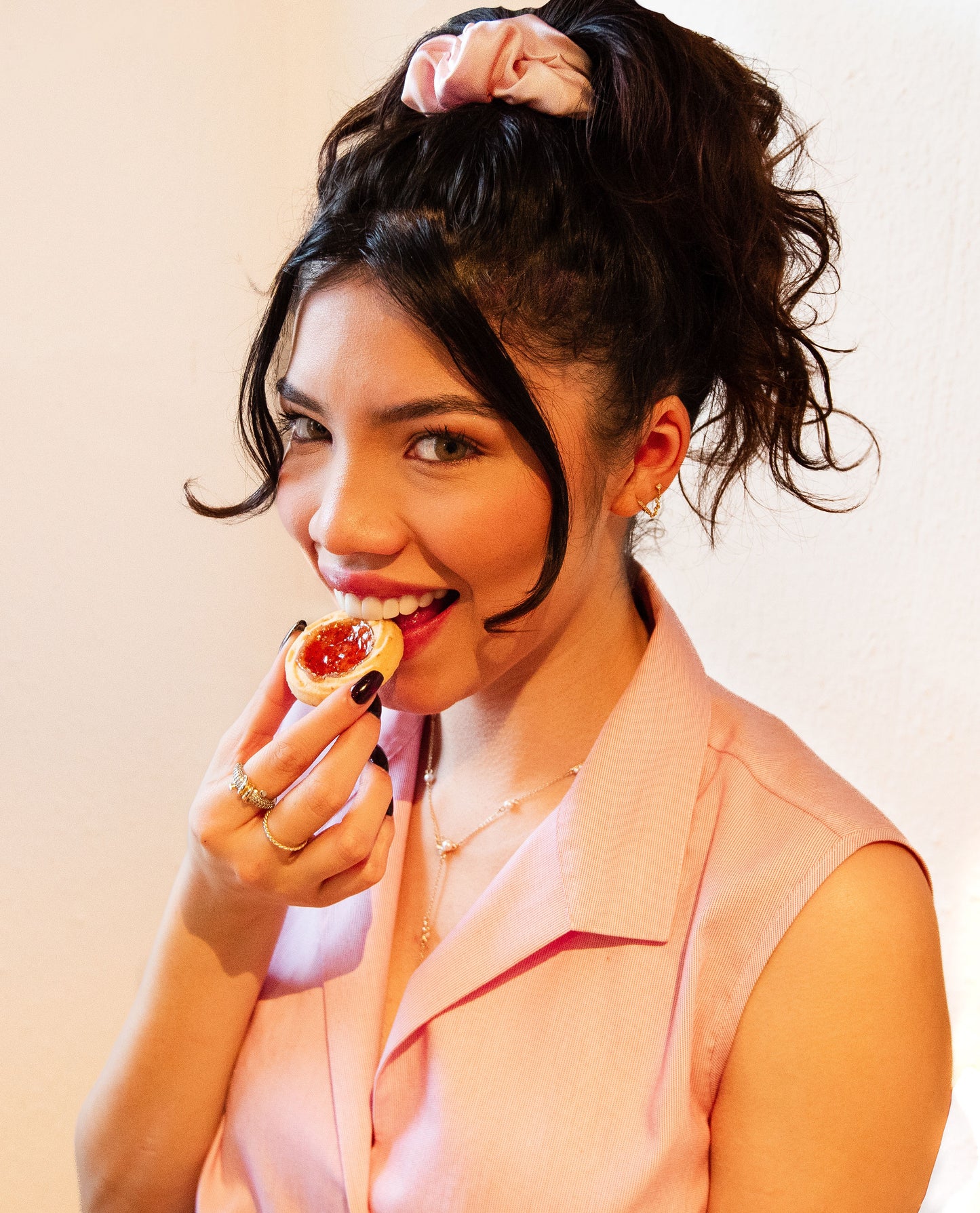 Blushing Satin Scrunchie Set