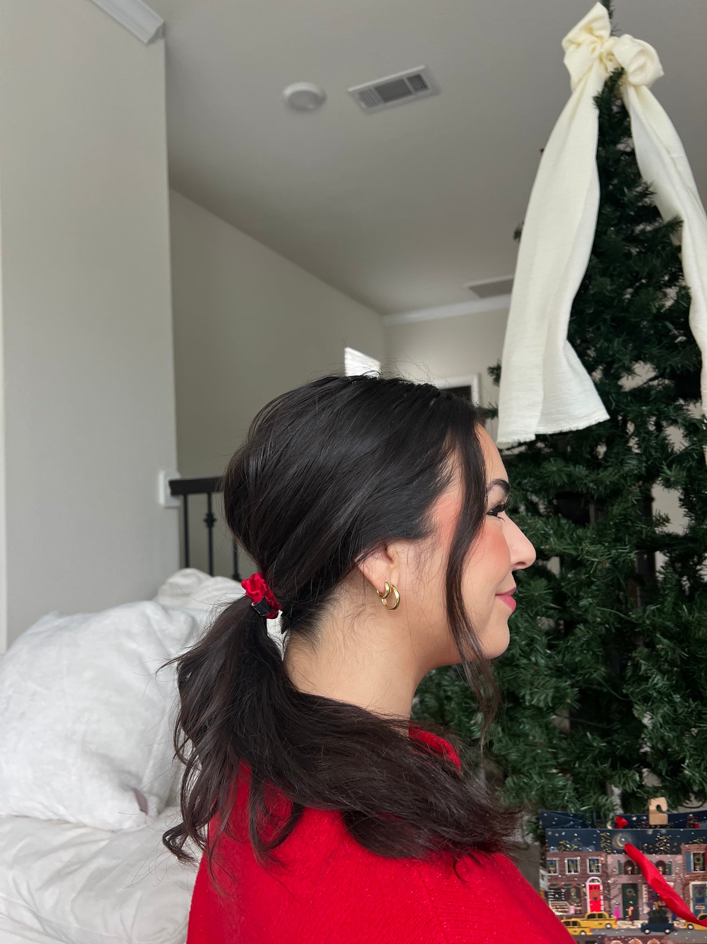 Silk Hair Ties | Ruby