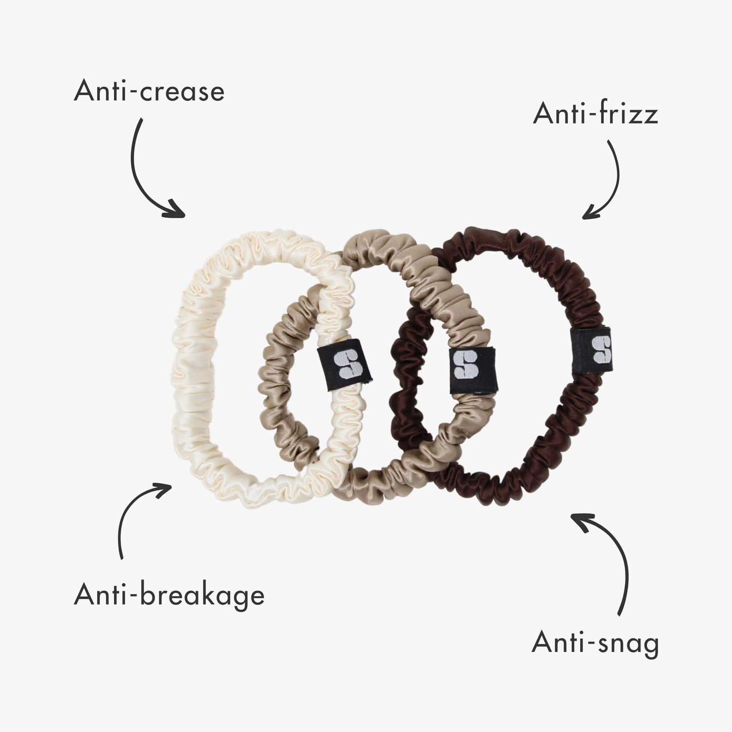 Silk Hair Ties | Macchiato