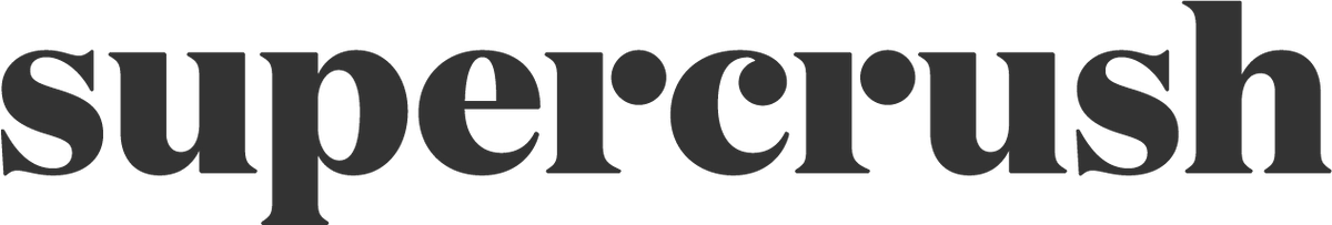 Supercrush wordmark in black