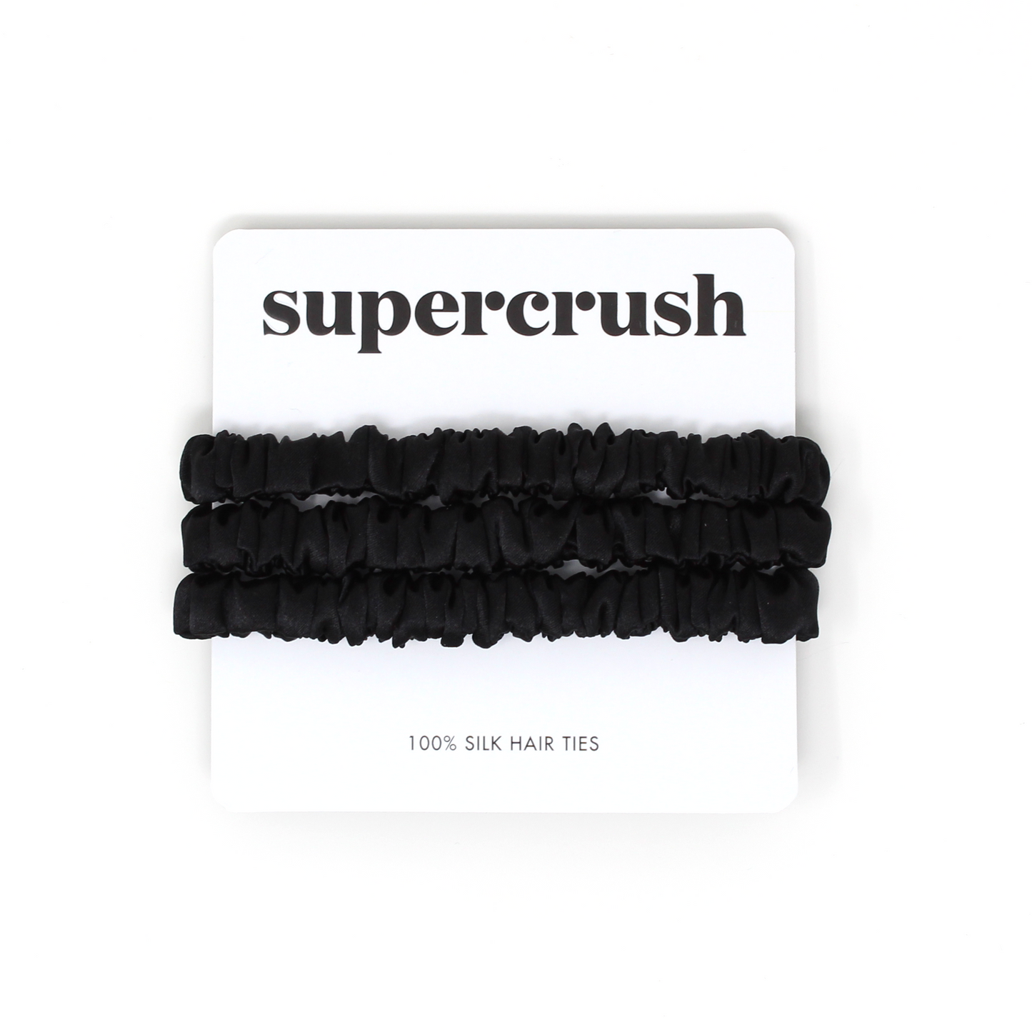 Silk Hair Ties | Black