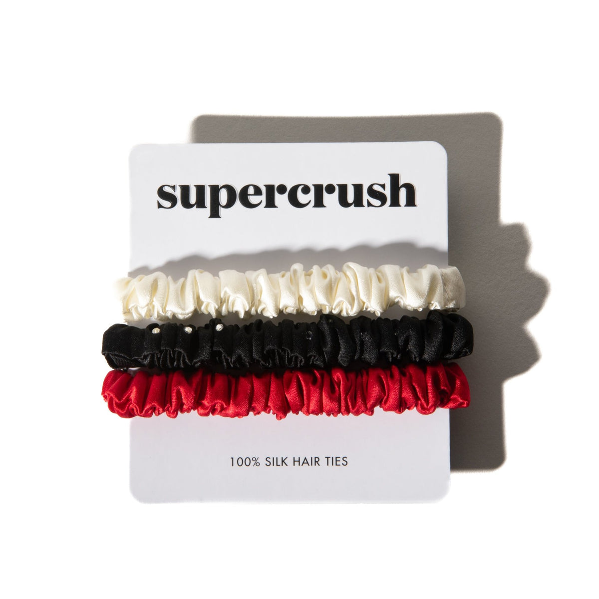Silk Hair Ties | Ruby