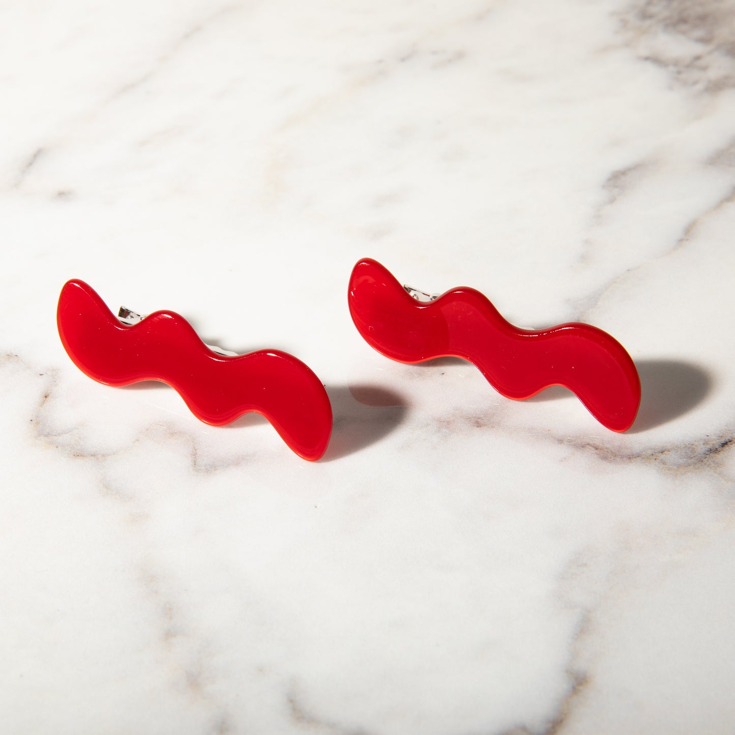 Squiggle Clips | Red